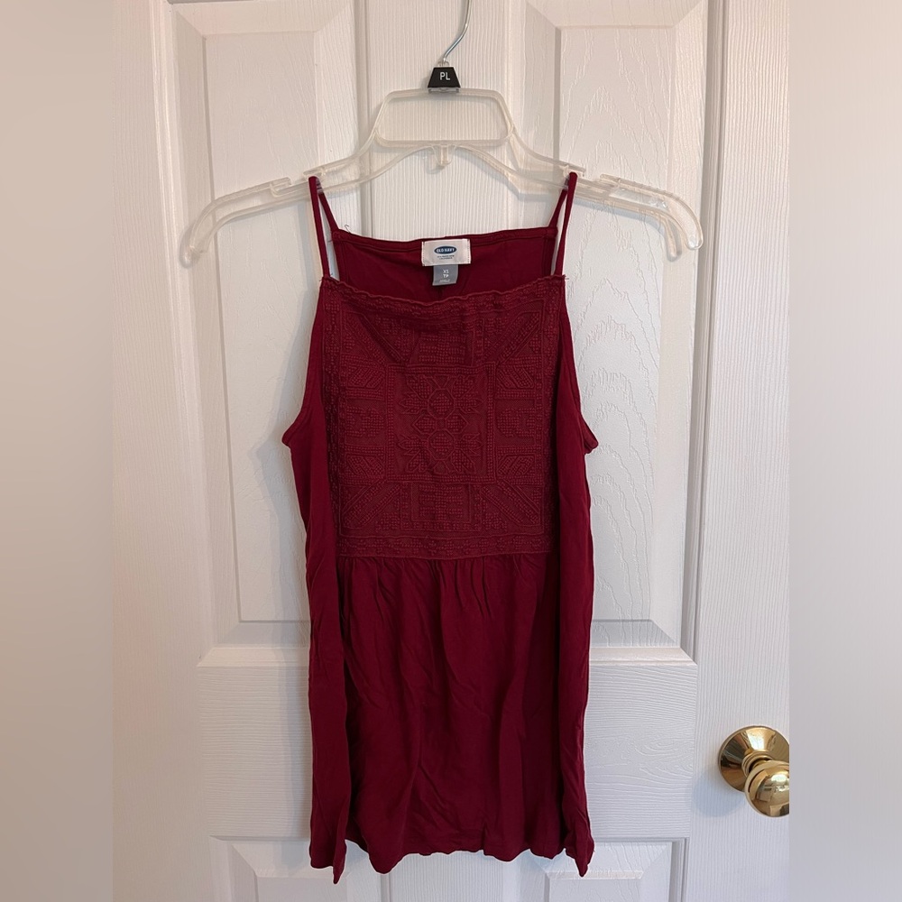 Red tank top
